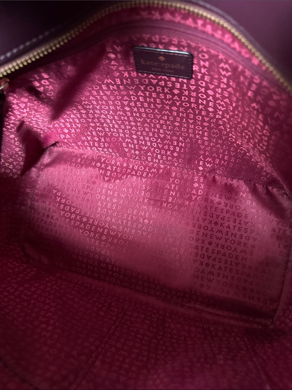 kate spade Plum Leather Tote in Deep Plum - Picture 4 of 6